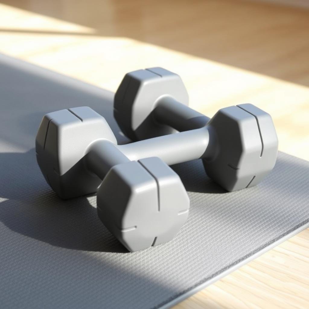 Dumbbell ringan untuk latihan kekuatan